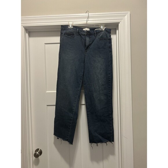 Social Standard by Sanctuary High Rise Crop Straight Size 12 Wide Leg City Jeans - Picture 1 of 8